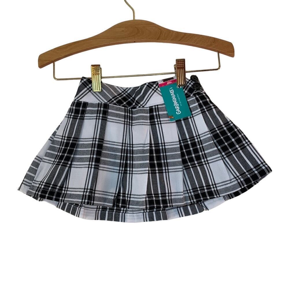 GARANIMALS Girl’s Black/White Woven Plaid Skort / Size: 18 Months
